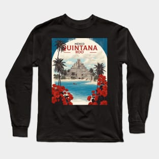 Quintana Roo Mexico Vintage Poster Tourism Long Sleeve T-Shirt